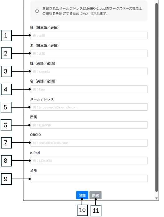 アドレス登録画面の画像